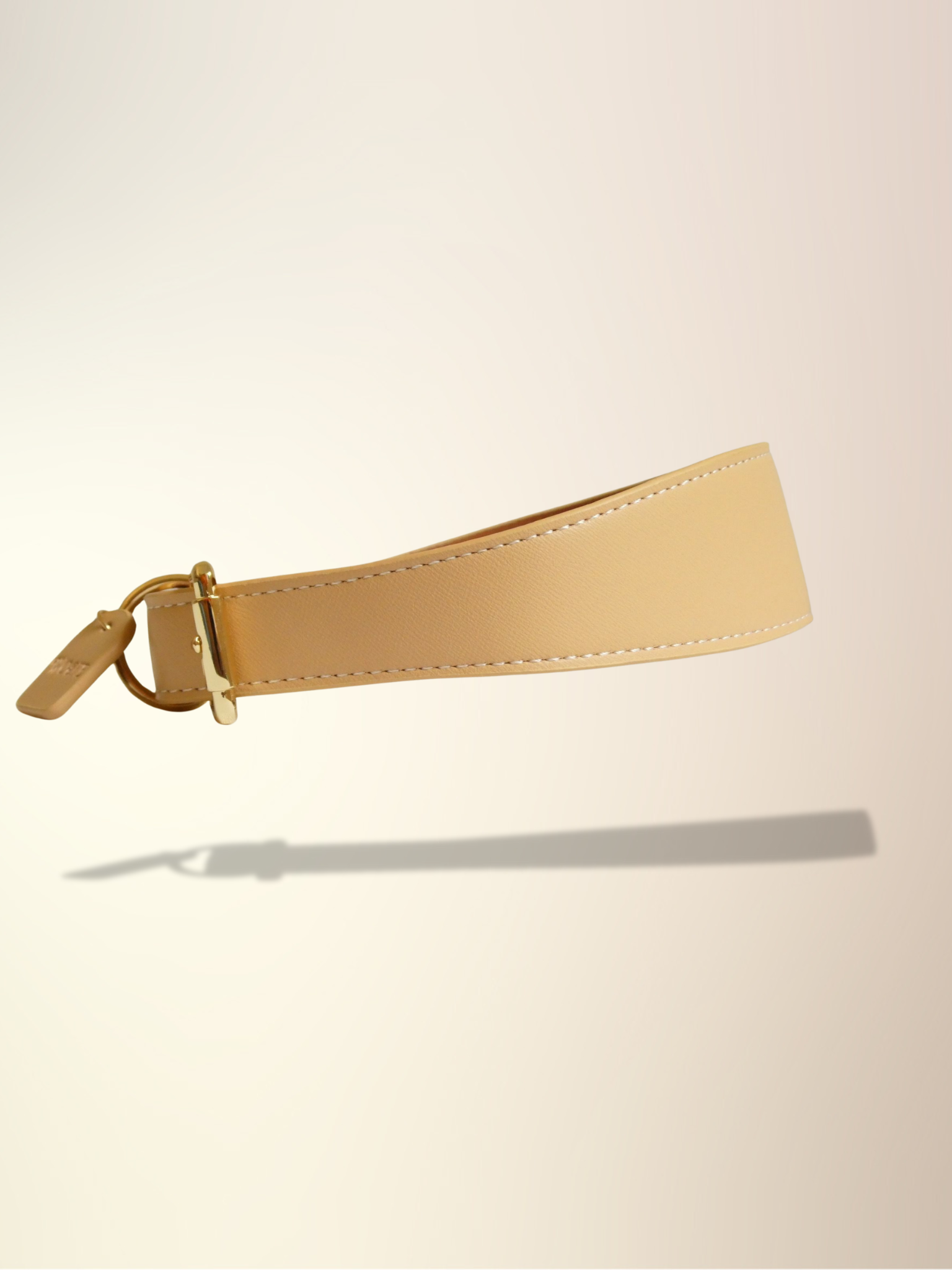 Beige Vegan Leather Collar