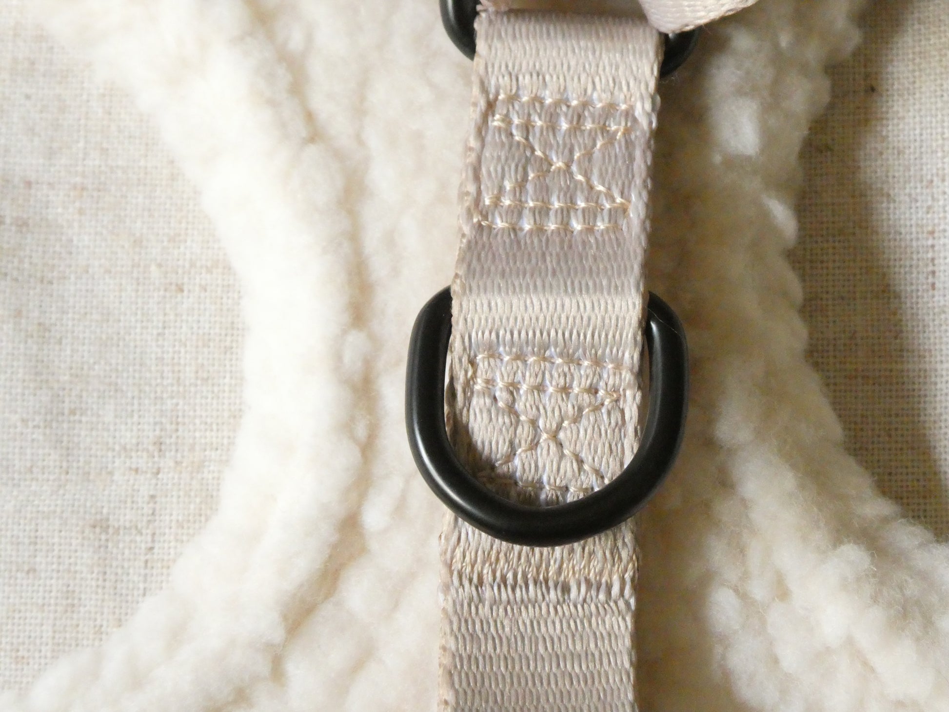 Beige Fur Harness