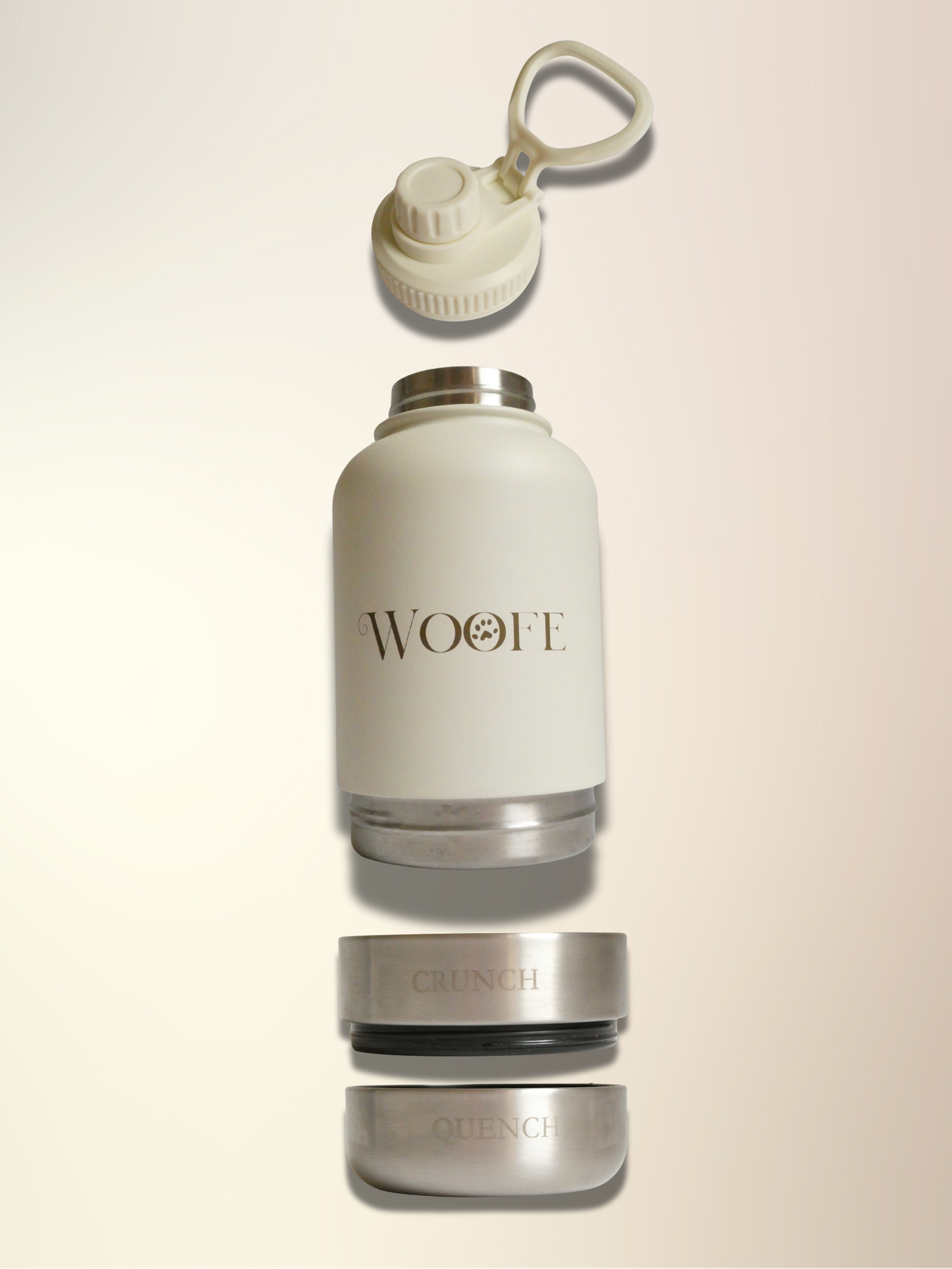 3 in 1 Water bottle - Oatmilk Beige