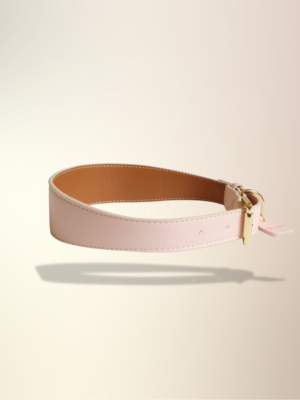 Pink Vegan Leather Collar